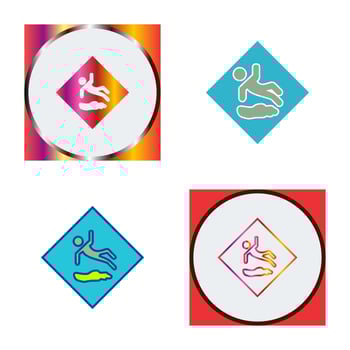 Danger of Slipping Vector Icon