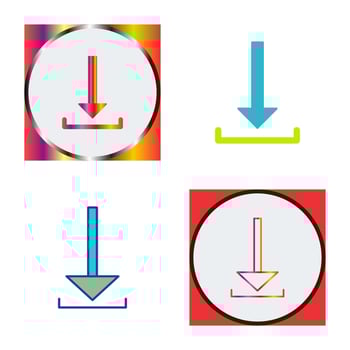 Unique Download Vector Icon