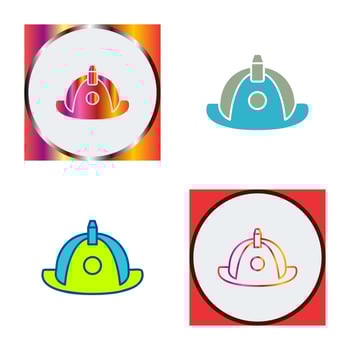 Unique Firefighter Hat Vector Icon