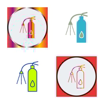 Unique Using Extinguisher Vector Icon