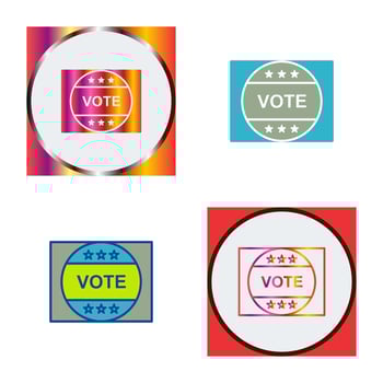 Vote Sticker Vector Icon