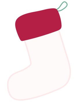 Winter sock icon flat vector. Christmas stockings. vector