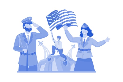 Veterans Share Stories And Memories vector