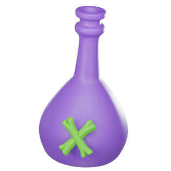 poison halloween  3d render png