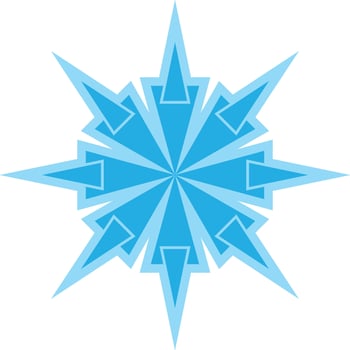 snowflake icon editable vector on white background