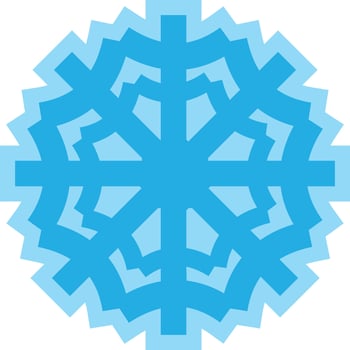 snowflake icon editable vector on white background