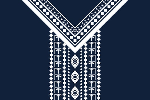 ethnic necklace embroidery pattern. Aztec style embroidery abstract vector illustration. Designs for fashion texture, textile, fabric, shirt, cloth