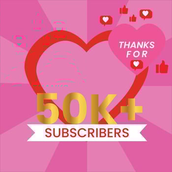 Thanks for 50k subscriber vector