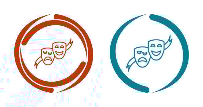 Theater Masks Vector Icon