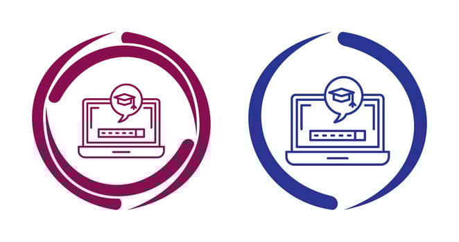 Digital Learning Vector Icon