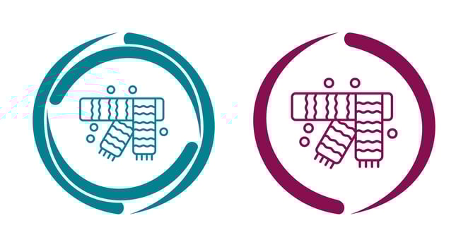 Winter Scarf Vector Icon