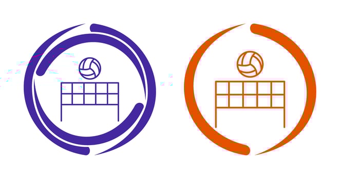 Beach Volleyball Vector Icon