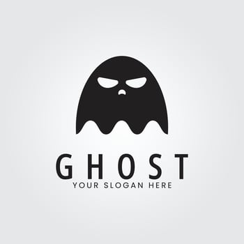 halloween logo icon design inspiration with ghost vector illustration