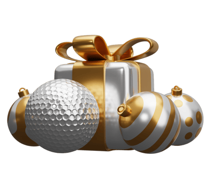 gold ball christmas gift png