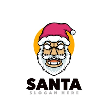 Santa mascot cartoon angry vector