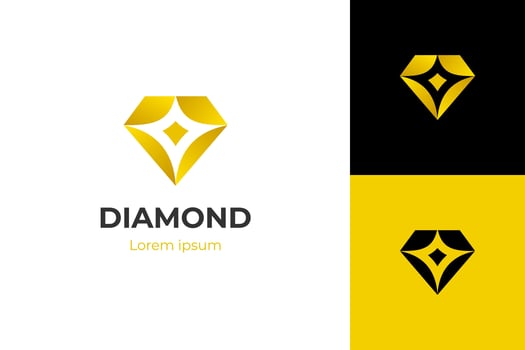 luxury diamond with jewelry elegant logo icon design concept for jewelry shop business identity logo vector