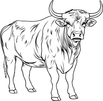 Realistic Bull Vector Illustration