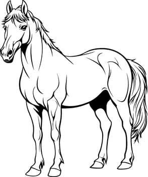 Realistic Horse Vector Illustration