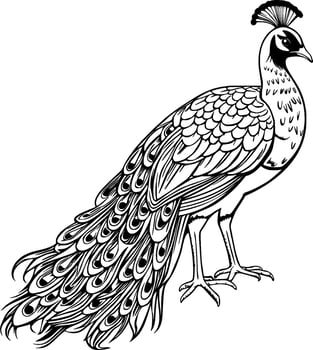 Realistic Peacock Vector Illustration