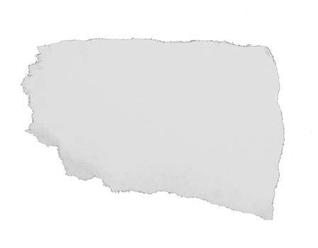 a sheet of paper torn to pieces on transparent background png file