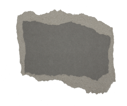 A sheet of corrugated paper is torn into pieces on transparent background png file