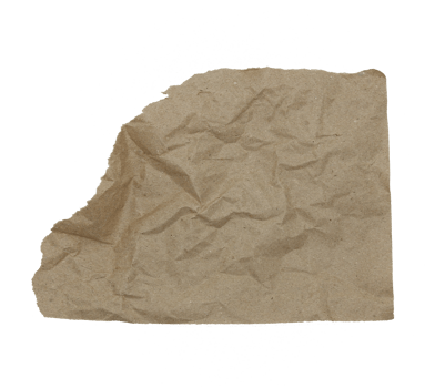 a sheet of paper torn to pieces on transparent background png file