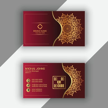 Modern Luxury business card template design vector