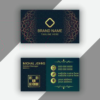 Modern Luxury business card template design vector