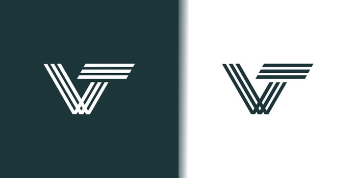 Letter V logo design element vector with modern concept