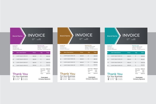 Invoice Design Template vector