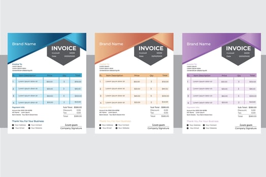 Invoice Design Template vector