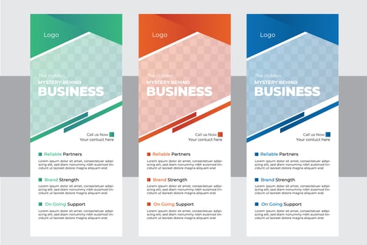 Rollup Banner design template. vector