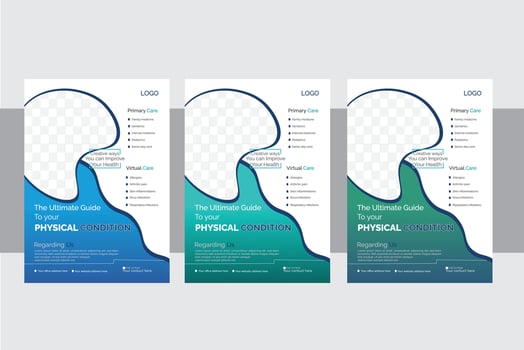 Medical Flyer Design Template. vector