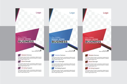 Rollup Banner Design Template. vector