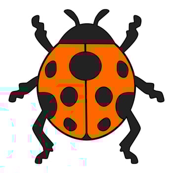 ladybug clipart vector illustration