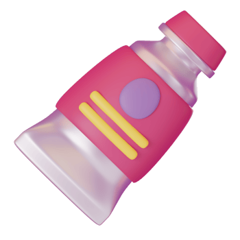 Paint tube 3d rendering icons png