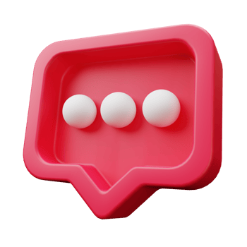 3D Social Media Comment Notification png