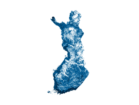 Finland map with the flag Colors Red and yellow Shaded relief map png