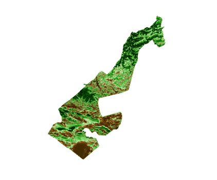Monaco Topographic Map 3d realistic map Color 3d illustration png