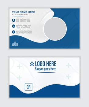 Medical Business Card Vector Design Template and Healthcare Services