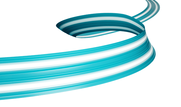 Cervical Cancer Awareness Month. abstract Teal White ribbon symbol. 3d illustration png