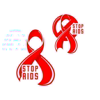 stop aids vector design on white background