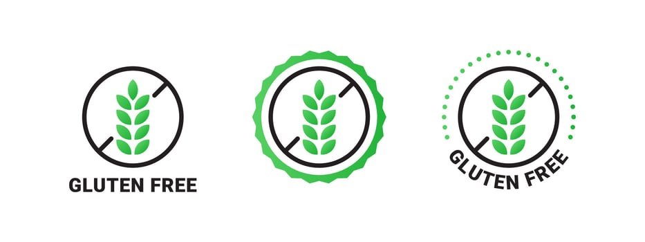 Gluten free icon sign. Gluten free sticker. Vector scalable graphics