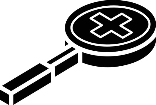 Zoom find icon symbol image vector. Illustration of the search lens design image vector