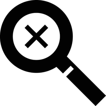 Zoom find icon symbol image vector. Illustration of the search lens design image vector