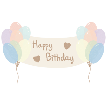 balloons party banner png
