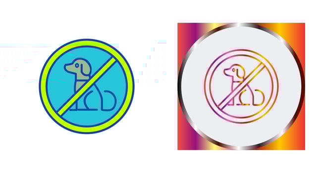No Pets Vector Icon