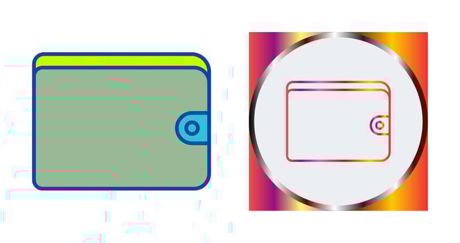 Unique Wallet Vector Icon