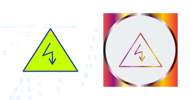 Unique Electricity Danger Vector Icon