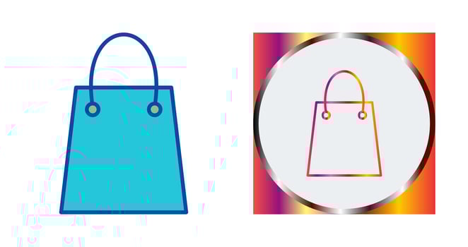 Unique Shopping Bag Vector Icon